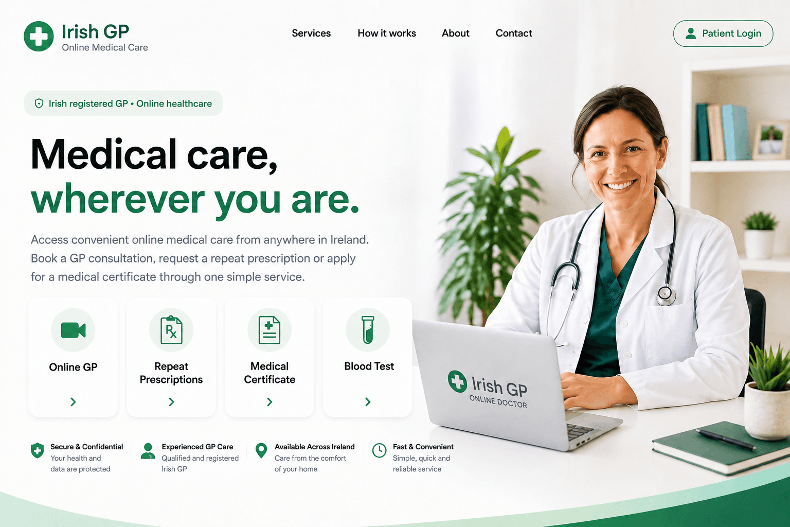Doctor preparing for an online consultation